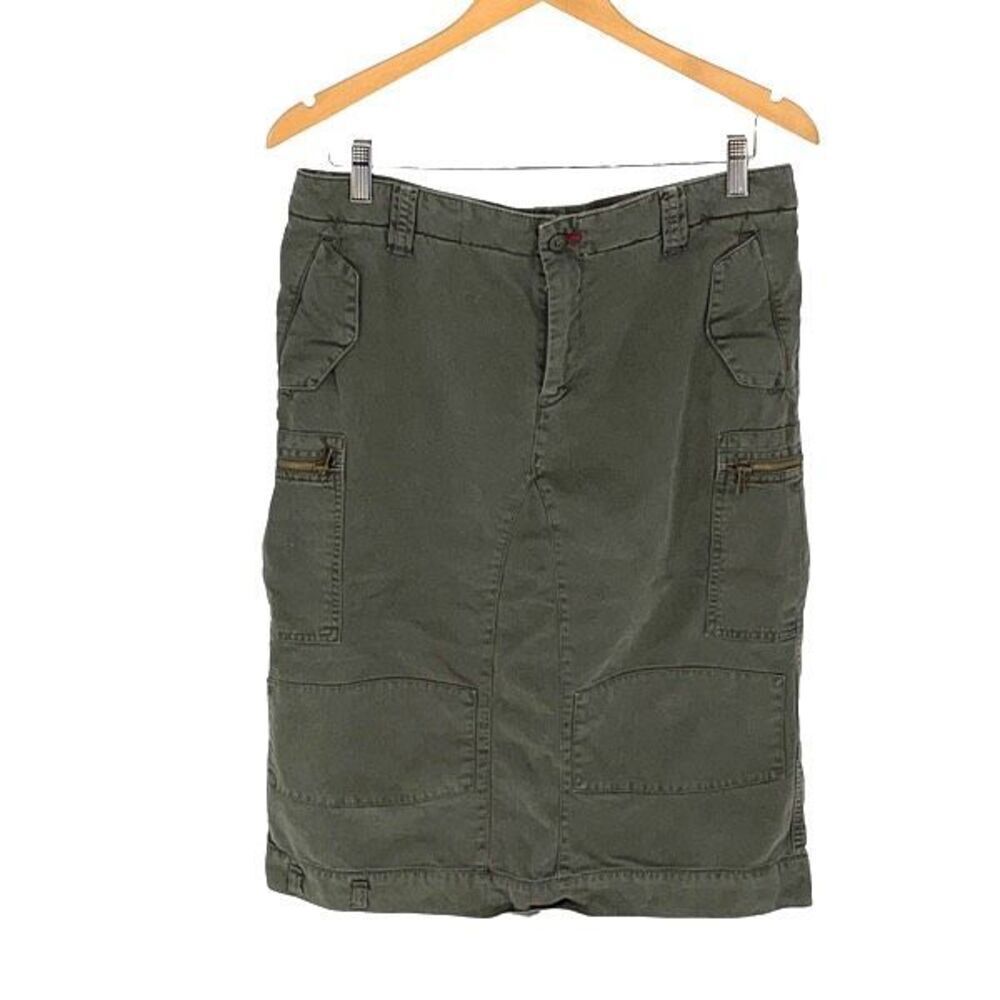 Mason's Women’s‎ Rites Stretch Flat Front Cargo Straight Pencil Skirt Dark Green